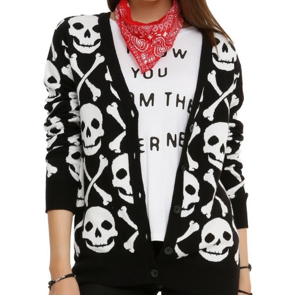 Sweaters - Skull & Crossbones Cardigan